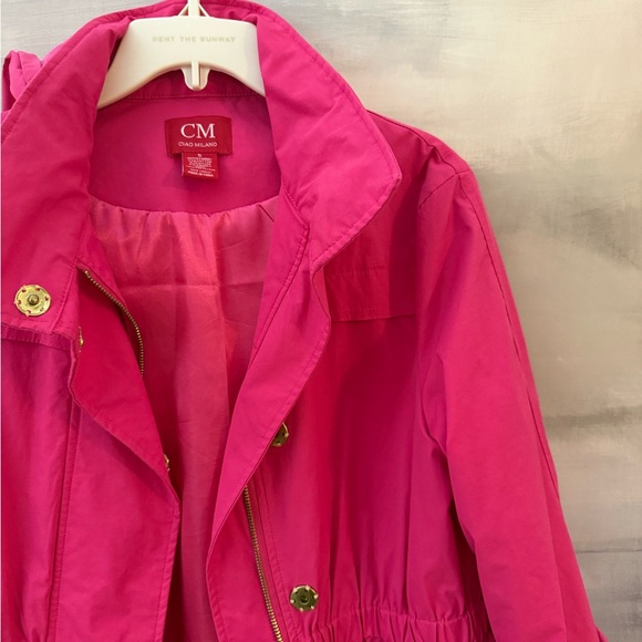Ciao Milano Women’s Hot Pink Anna Rain Utility Jacket - Picture 3 of 5